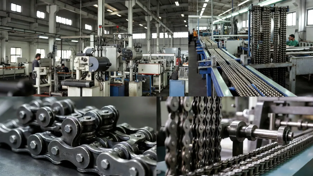 Different grades of simplex roller chains comparison